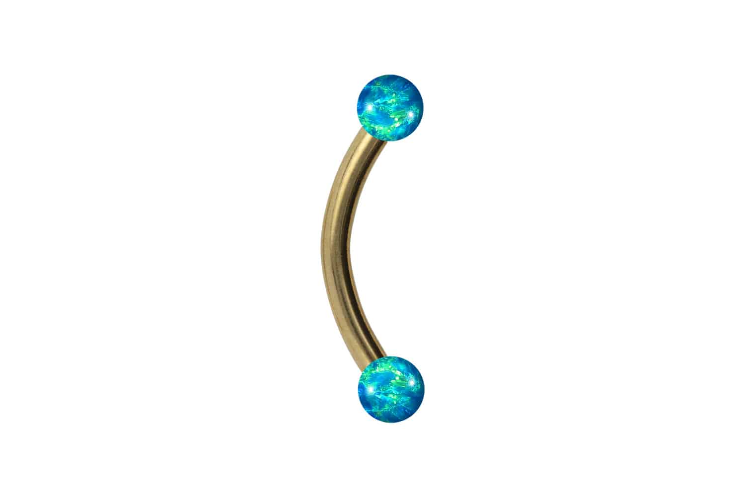 Chirurgenstahl Piercing Banane SYNTHETISCHE OPALE